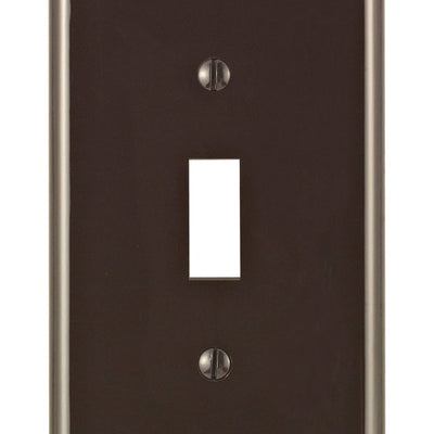 Leviton Brown 1 gang Nylon Toggle Wall Plate