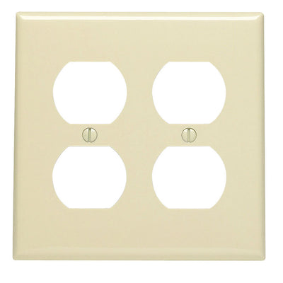 Leviton Ivory 2 gang Nylon Duplex Wall Plate