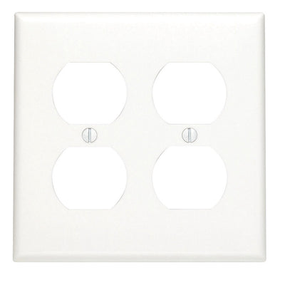 Leviton White 2 gang Nylon Duplex Wall Plate