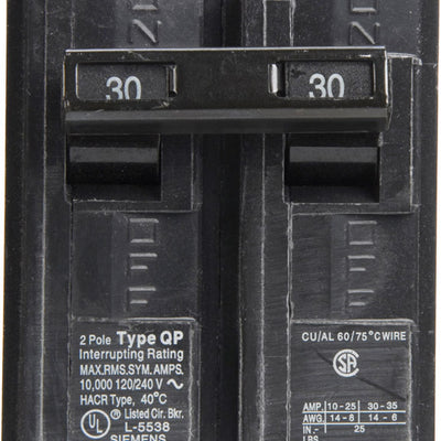 Siemens 30 amps Standard 2-Pole Circuit Breaker