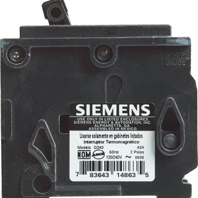 Siemens 40 amps Standard 2-Pole Circuit Breaker
