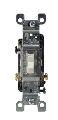 Leviton Illuminated 15 amps Single Pole Toggle Switch White
