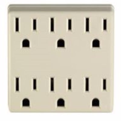 Leviton Polarized 6 outlets Outlet Adapter