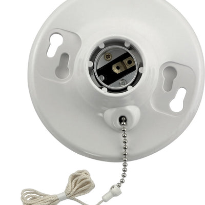 Leviton Plastic Incandescent Medium Base Pull Chain Socket
