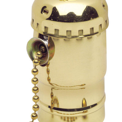 Leviton Aluminum Incandescent Medium Base Pull Chain Socket