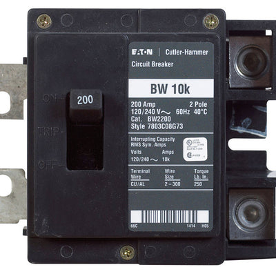 Eaton 200 amps Plug In 2-Pole Circuit Breaker