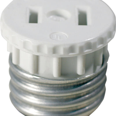 Leviton Plastic Medium Base Socket Adapter