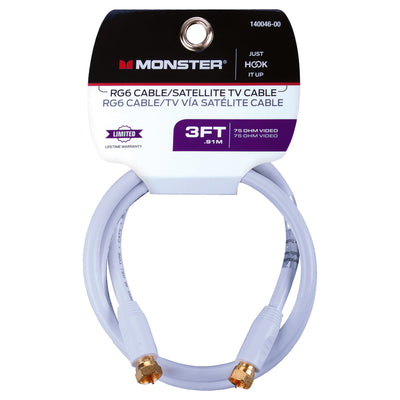 Monster Just Hook It Up 3 ft. Video Coaxial Cable