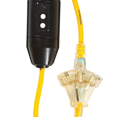 Yellow Jacket Indoor or Outdoor 2 ft. L Yellow Triple Outlet Cord 12/3 SJTW