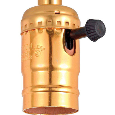 Leviton Aluminum Incandescent Medium Base Turn Knob Light Socket