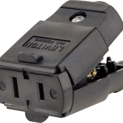 Leviton Commercial and Residential Thermoplastic Ground/Straight Blade Connector 1-15R