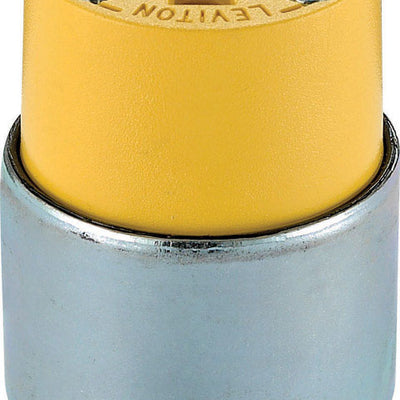 Leviton Commercial Armored Ground/Straight Blade Connector 6-20R 18-12 AWG 2 Pole 3 Wire