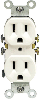 Leviton 15 amps 125 V Duplex White Outlet 5-15R