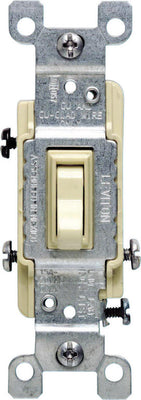 Leviton 15 amps Three Pole Toggle AC Quiet Switch Ivory