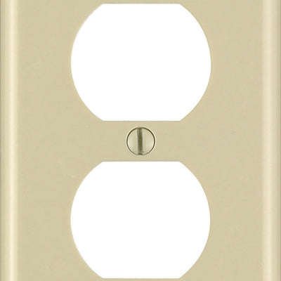 Leviton Ivory 1 gang Thermoset Plastic Duplex Wall Plate