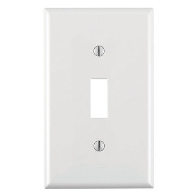 Leviton White 1 gang Thermoplastic Nylon Toggle Wall Plate