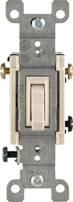 Leviton 15 amps Three Pole Toggle AC Quiet Switch Light Almond