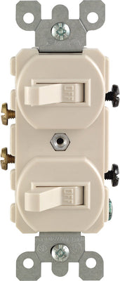 Leviton 15 amps Single Pole Toggle Switch Light Almond