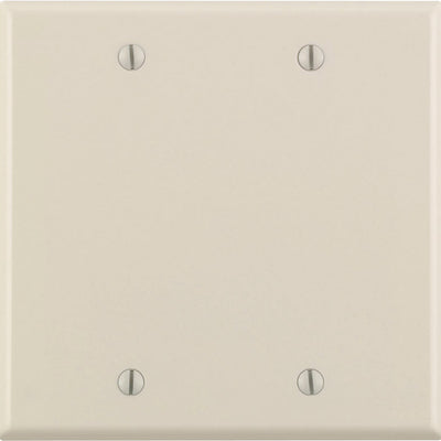 Leviton Almond 2 gang Thermoset Plastic Blank Wall Plate