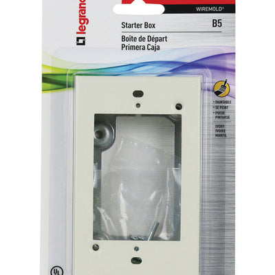 Legrand Rectangle Metal 1 gang Extension Starter Box Ivory