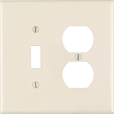 Leviton Almond 2 gang Nylon Duplex/Toggle Wall Plate