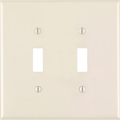Leviton Almond 2 gang Nylon Toggle Wall Plate