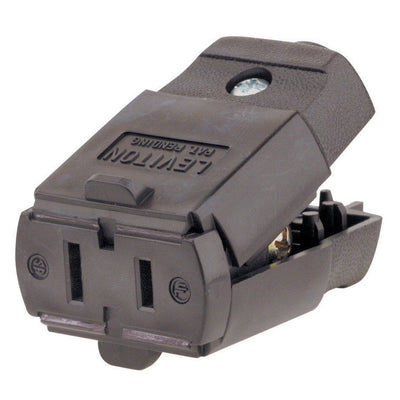 Leviton Commercial and Residential Thermoplastic Ground/Straight Blade Connector 1-15R