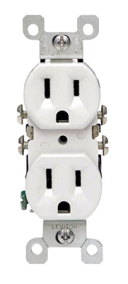 Leviton CO/ALR 15 amps 125 V Duplex White Outlet 5-15R