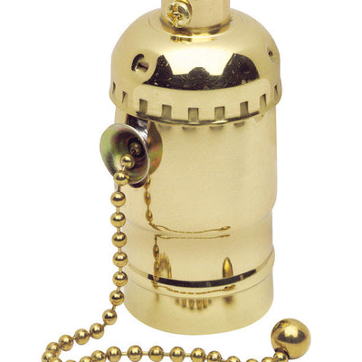 Leviton Aluminum Incandescent Medium Base Pull Chain Socket