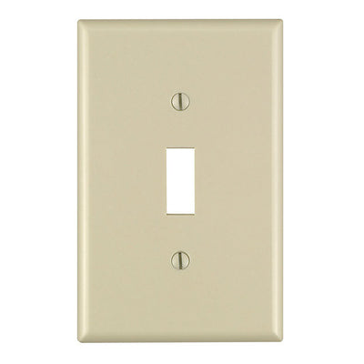 Leviton Ivory 1 gang Thermoset Plastic Toggle Wall Plate