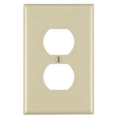 Leviton Ivory 1 gang Plastic Duplex Wall Plate