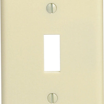 Leviton Ivory 1 gang Thermoset Plastic Toggle Wall Plate 10 pc