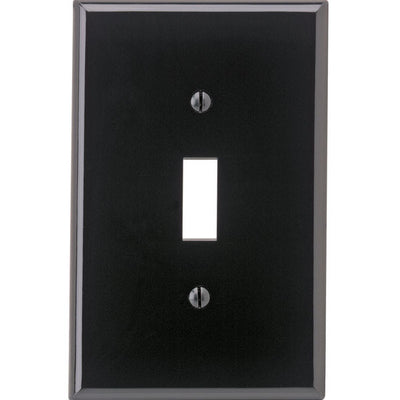 Leviton Midway Black 1 gang Nylon Toggle Wall Plate