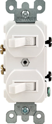 Leviton 15 amps Single Pole Toggle Switch White