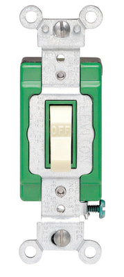 Leviton Industrial 30 amps Double Pole Toggle AC Quiet Switch Ivory
