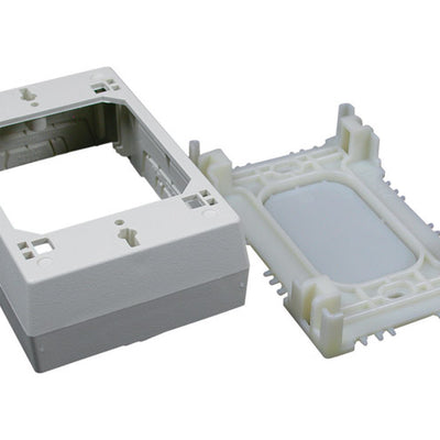 Legrand Rectangle Plastic 1 gang Outlet Box Ivory