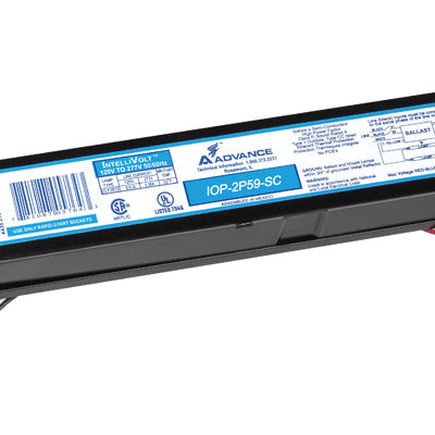 Philips Advance 59 W 120 V 2 lights Fluorescent Ballast For T8