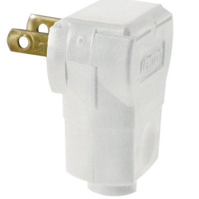 Leviton Commercial and Residential Plastic Straight Blade Plug 1-15P 20-16 AWG 2 Pole 2 Wire