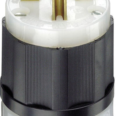 Leviton Industrial Nylon Ground/Straight Blade Plug 6-15P 18-10 AWG 2 Pole 3 Wire