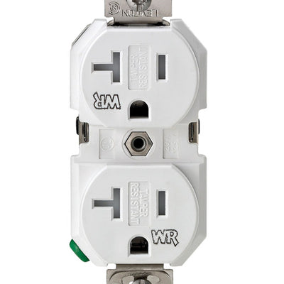 Leviton 20 amps 125 V Duplex White Outlet 5-20R