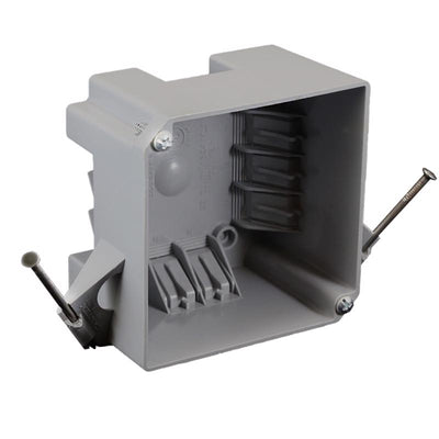 Cantex EZ Box New Work 32 cu in Square PVC Outlet Box Gray