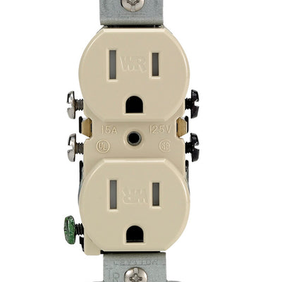 Leviton 15 amps 125 V Duplex Ivory Outlet 5-15R