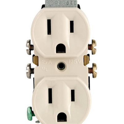 Leviton 15 amps 125 V Light Almond Outlet 5-15R 10 pk