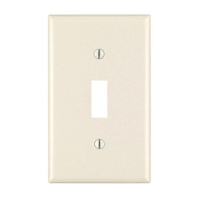 Leviton Light Almond 1 gang Thermoset Plastic Toggle Wall Plate 10 pk
