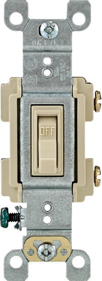 Leviton 15 amps Single Pole Toggle AC Quiet Switch Ivory