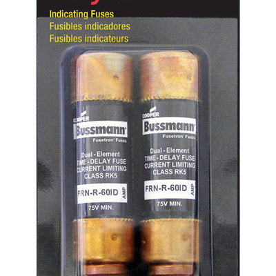 Bussmann EasyID 60 amps Dual Element Time Delay Fuse 2 pk