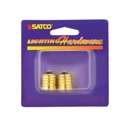 Satco Brass Intermediate to Candelabra Base Socket Reducer 2 pk
