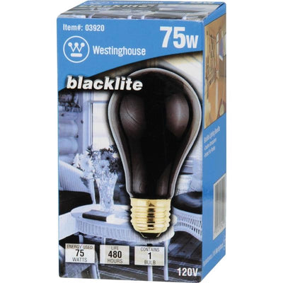Westinghouse 75 W A19 A-Line Incandescent Bulb E26 (Medium) Black Light