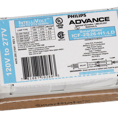 Philips Advance 26 W 120 V 2 lights CFL Ballast