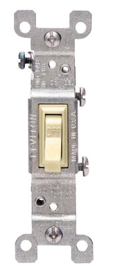 Leviton 15 amps Single Pole Toggle AC Quiet Switch Ivory